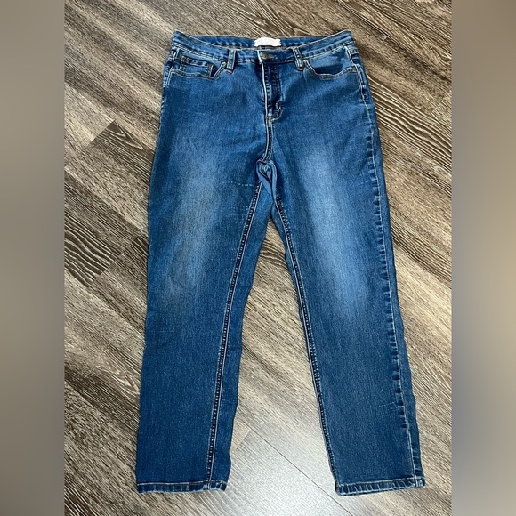 Free People High Rise Stretch Skinny Jeans Blue Denim Distressed Wash - Picture 1 of 7
